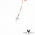 Chapelet en argent ou vermeil avec perles de corail
