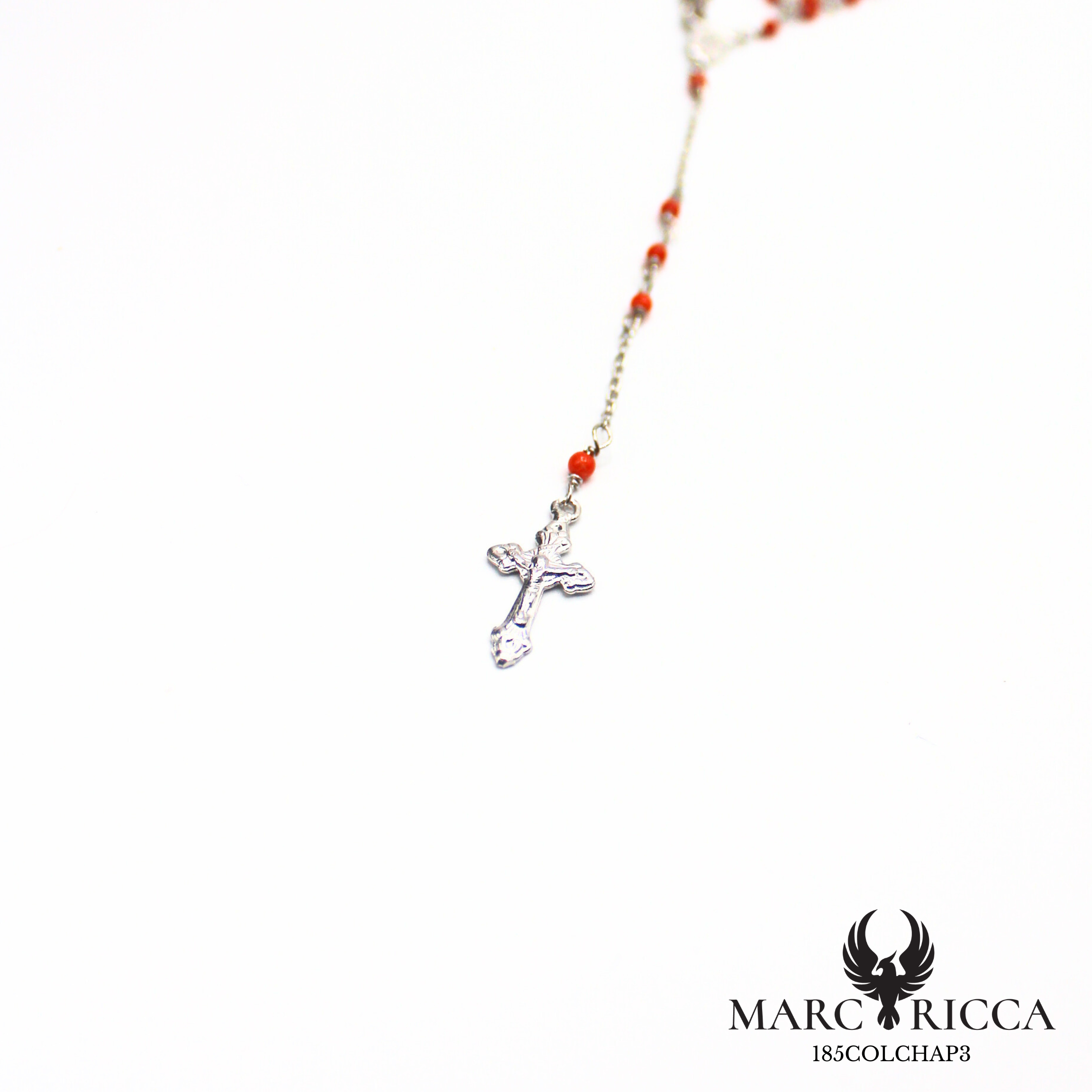 Chapelet en argent ou vermeil avec perles de corail