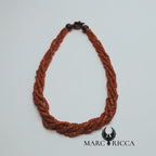 Collier Perles de Corail tube