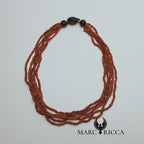 Collier Perles de Corail tube
