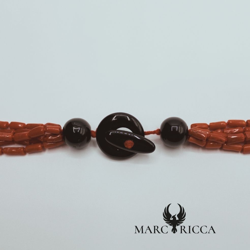 Collier Perles de Corail tube