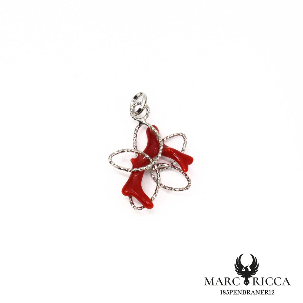 Pendentif Argent Corail étoile Vermeil