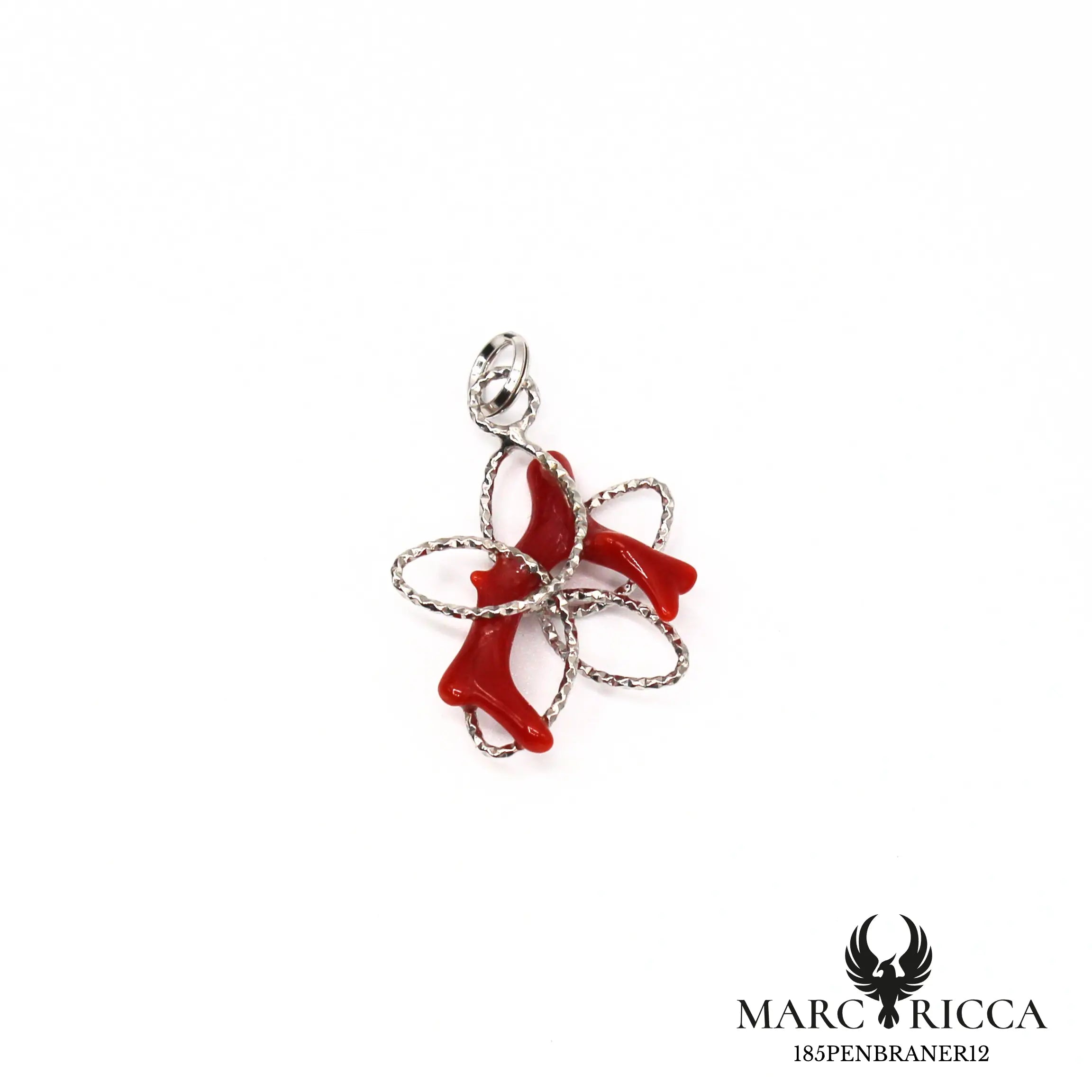Pendentif Argent Corail étoile Vermeil