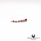 Pendentif poisson corail vermeil et zirconium