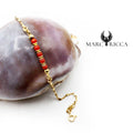 Bracelet Argent Perles Corail Vermeil