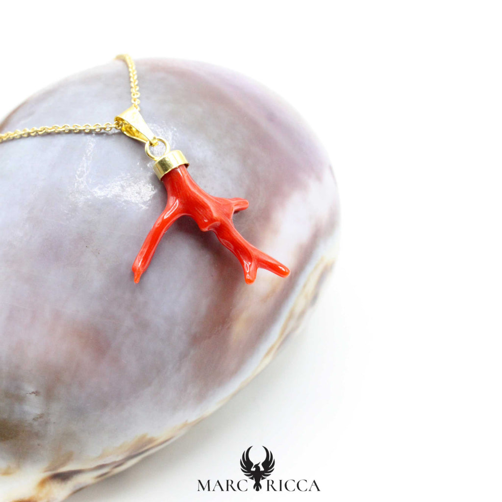 Pendentif Argent Branche de corail