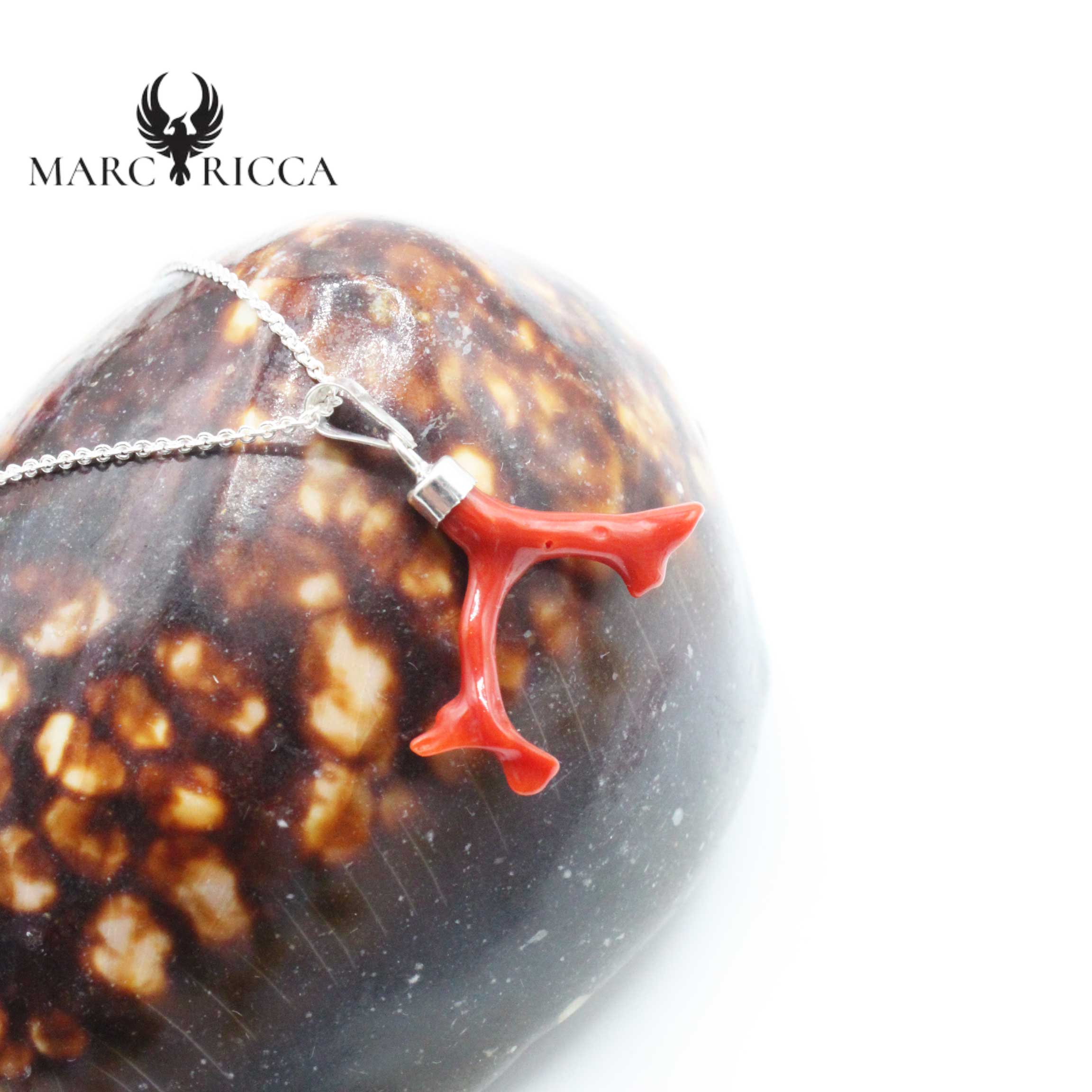 Pendentif Argent Branche de corail