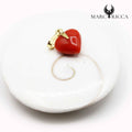 Pendentif Or Cœur Corail  Tigé 18 Carats