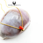Collier Argent Corail Rouge