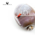 Collier Argent Corail Rouge