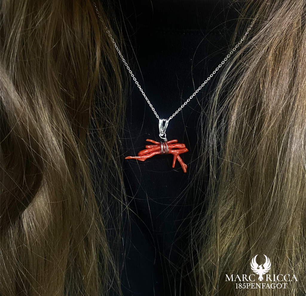 Pendentif Argent Fagot de corail