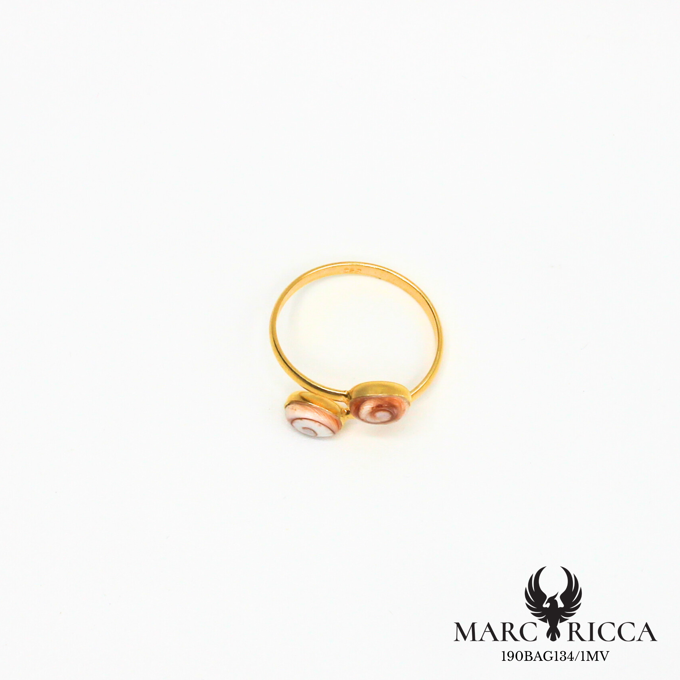 Bague réglable avec yeux de Sainte Lucie en vermeil ou argent