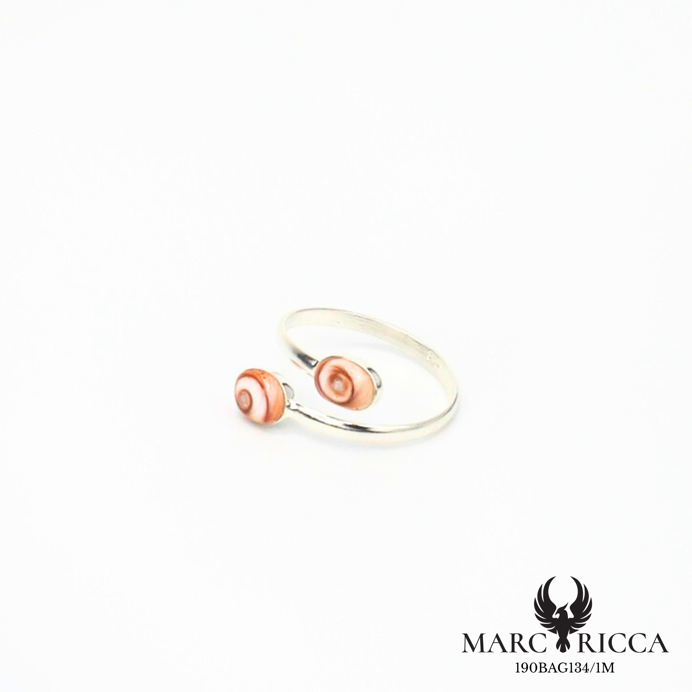 Bague réglable avec yeux de Sainte Lucie en vermeil ou argent