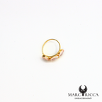 Bague en vermeil ou argent avec trois yeux de Sainte Lucie