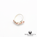 Bague en vermeil ou argent avec trois yeux de Sainte Lucie