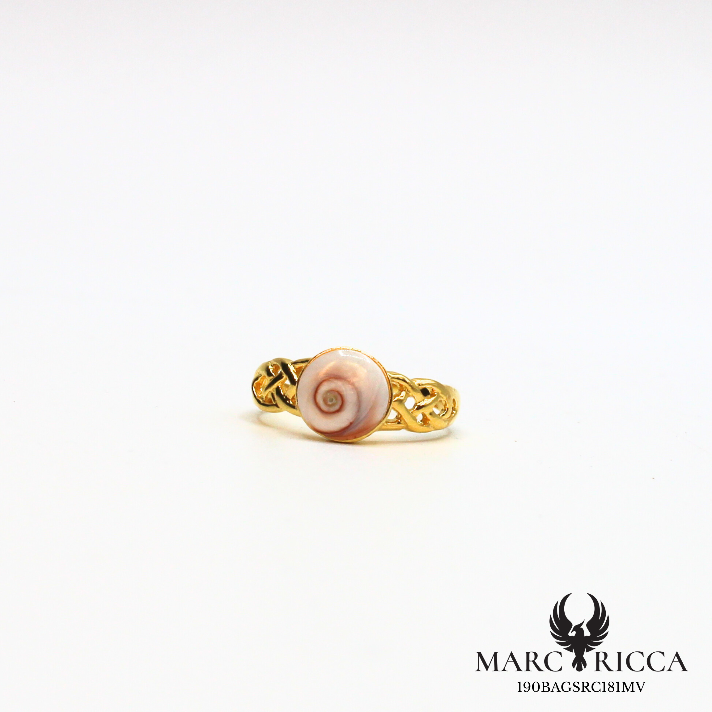 Bague Argent Œil Sainte Lucie Tresse