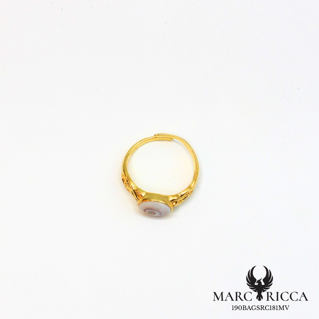 Bague Argent Œil Sainte Lucie Tresse