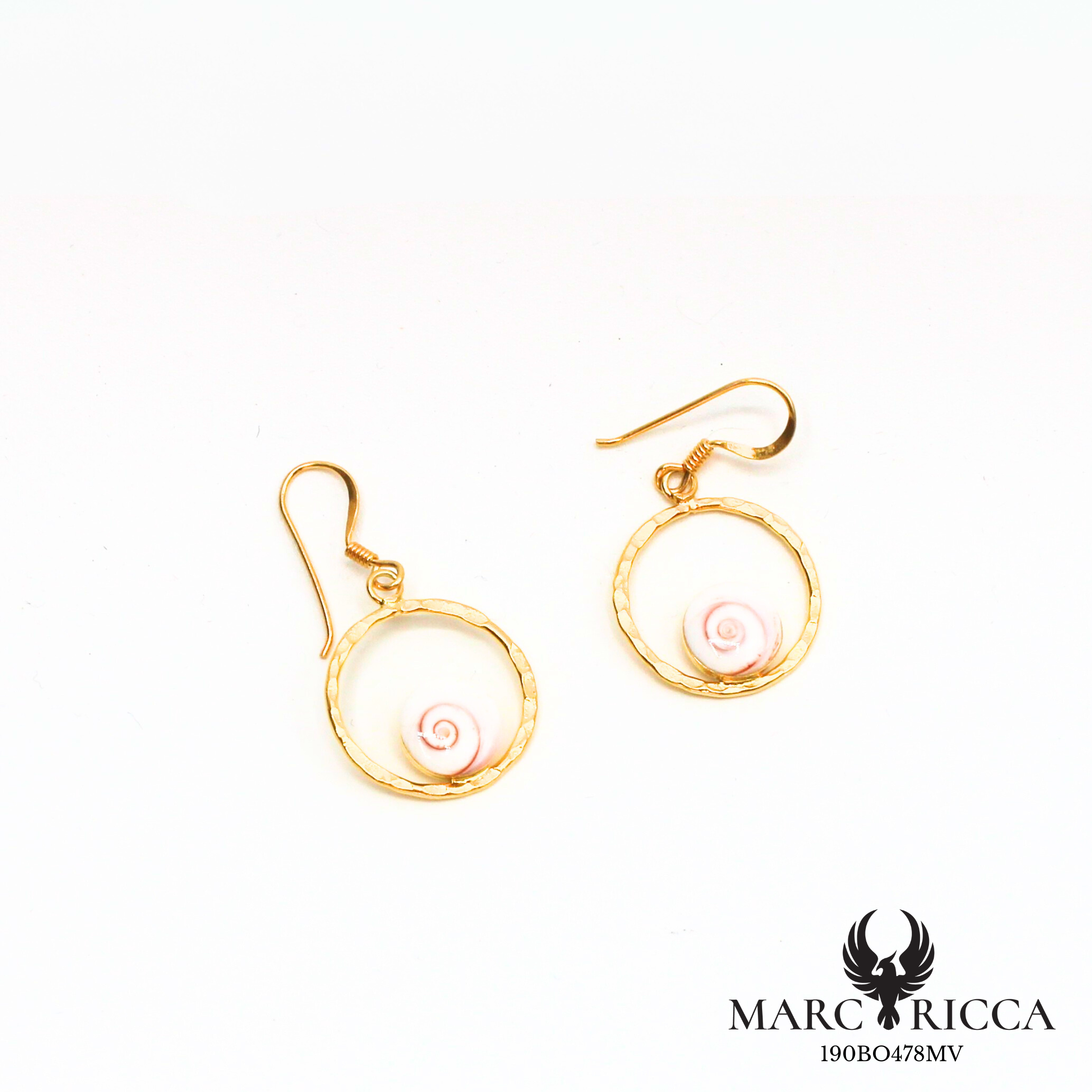 Boucles d'oreilles œil de Sainte Lucie avec rond en argent ou vermeil