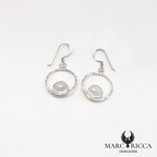 Boucles d'oreilles œil de Sainte Lucie avec rond en argent ou vermeil