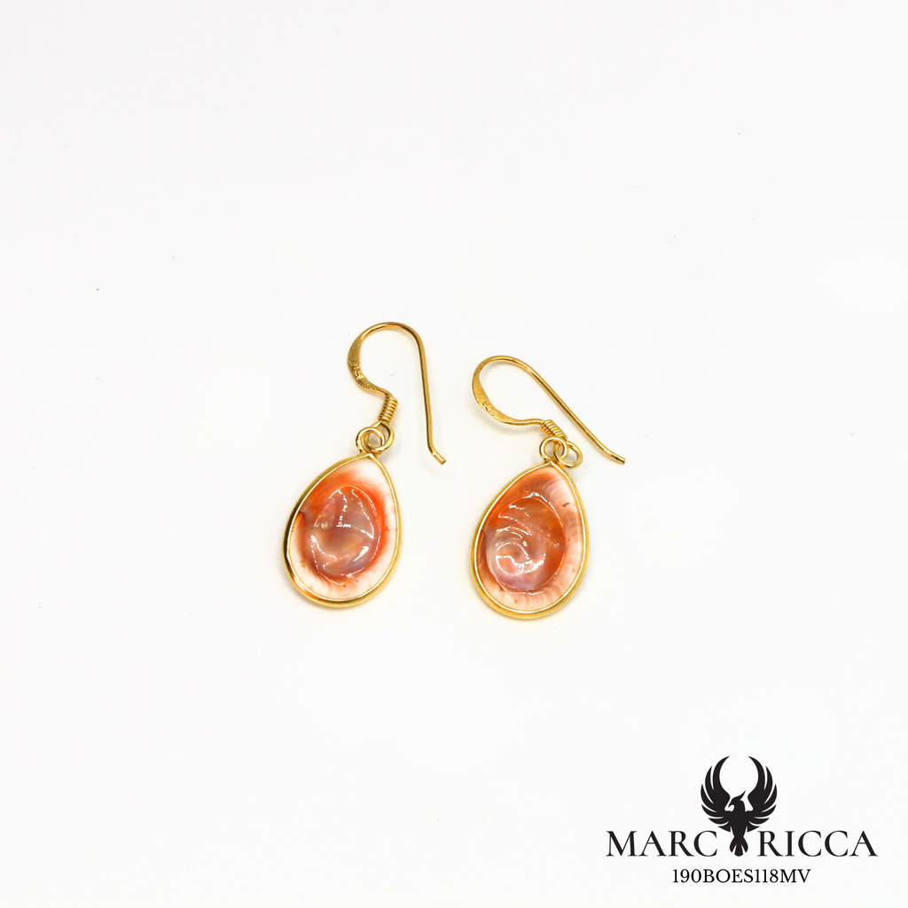 Boucles d'oreilles pendantes gouttes œil de Sainte Lucie