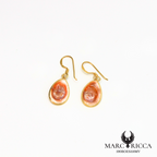 Boucles d'oreilles pendantes gouttes œil de Sainte Lucie