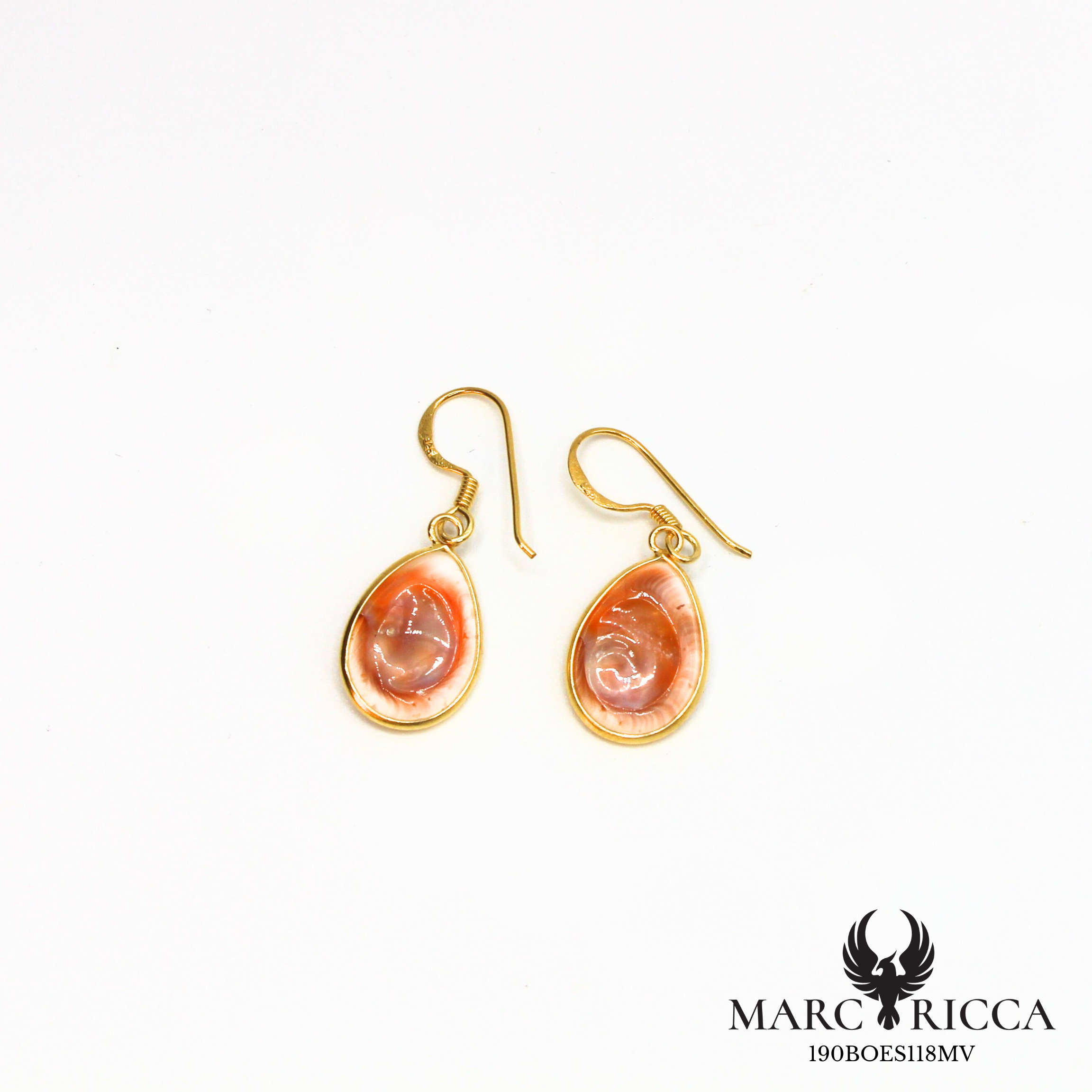 Boucles d'oreilles pendantes gouttes œil de Sainte Lucie