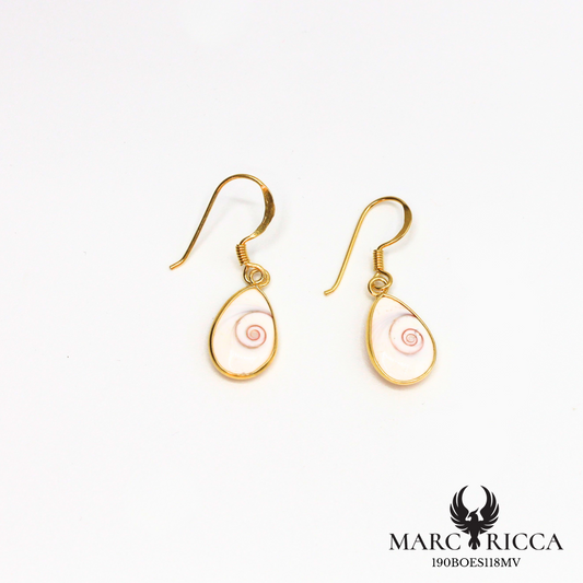 Boucles d'oreilles pendantes gouttes œil de Sainte Lucie
