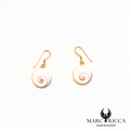 Boucles d'oreilles pendantes œil de Sainte Lucie