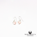 Boucles d'oreilles cœur avec œil de Sainte Lucie en argent ou vermeil
