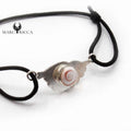 Bracelet Argent Cordon Corse & œil de St-Lucie