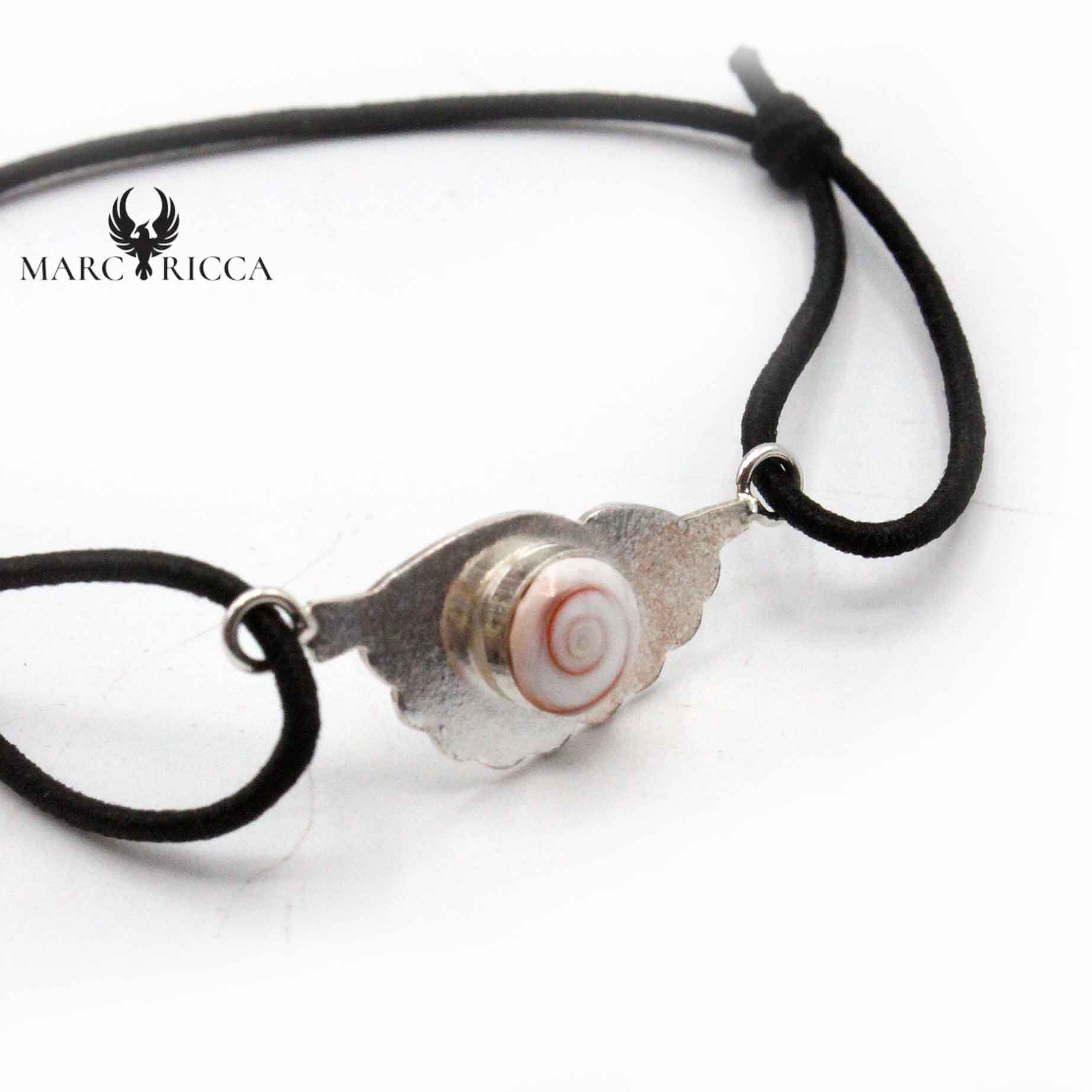 Bracelet Argent Cordon Corse & œil de St-Lucie