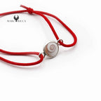 Bracelet Argent Cordon Réglable œil de St-Lucie
