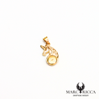Pendentif licorne en vermeil ou argent avec œil de Sainte Lucie