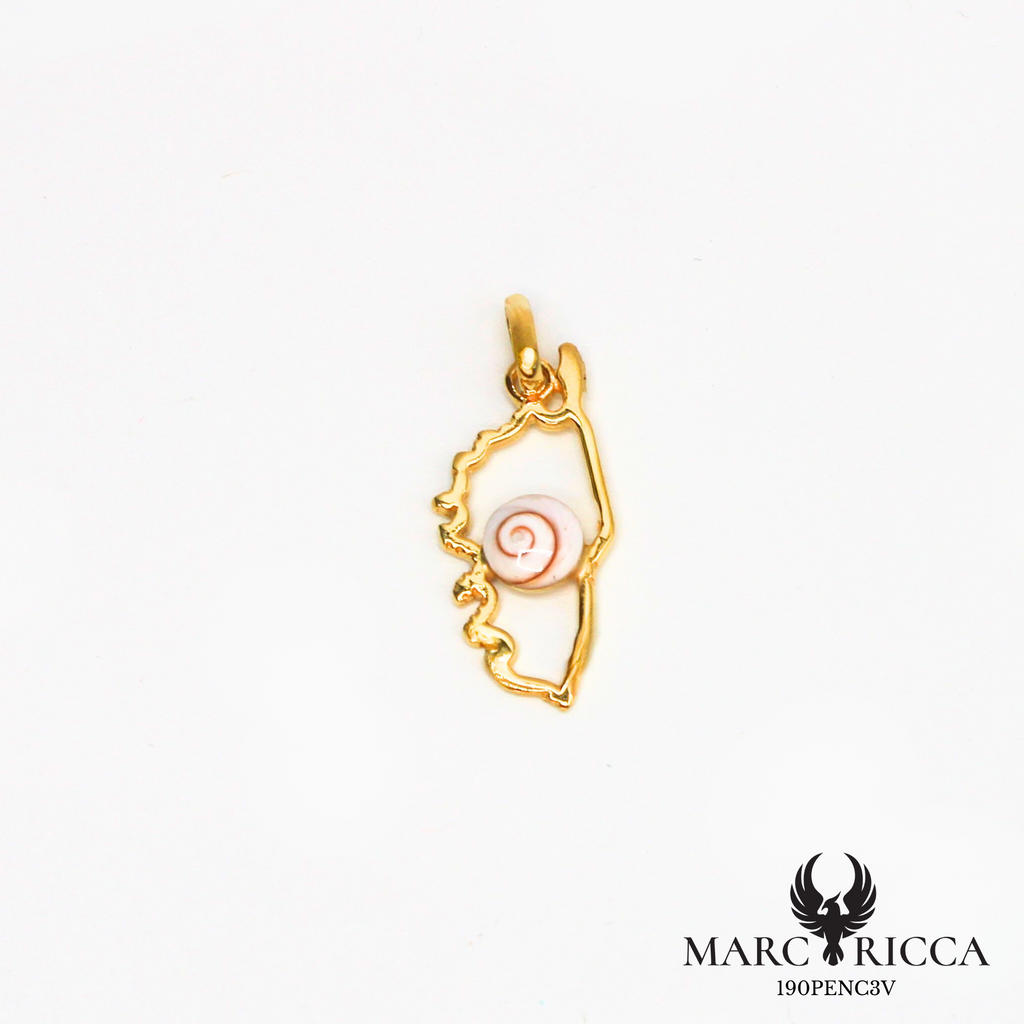 Pendentif corse en argent avec Œil de Sainte Lucie