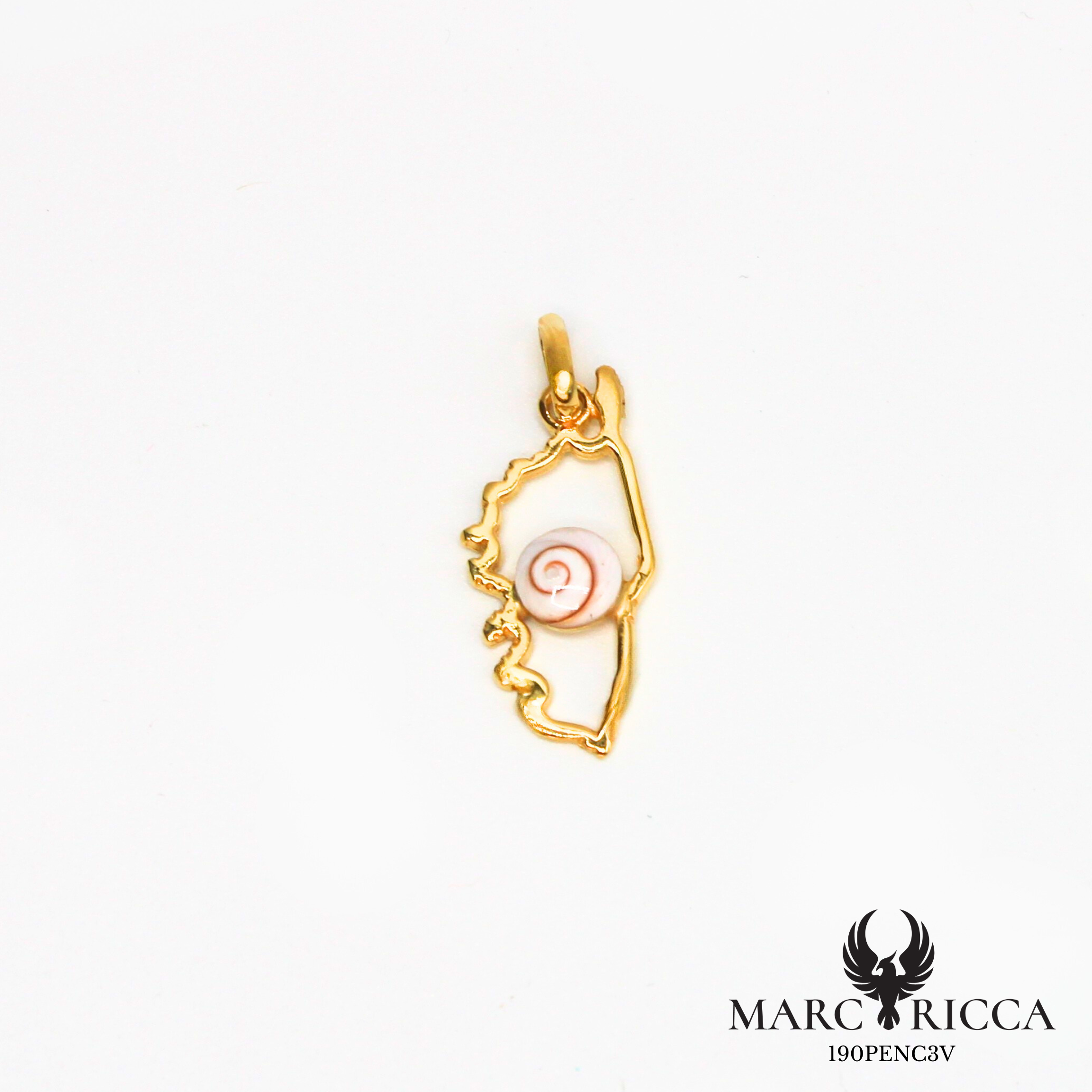 Pendentif corse en argent avec Œil de Sainte Lucie