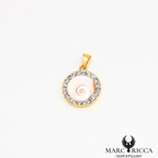 Pendentif oeil de Sainte Lucie et zirconium en argent ou vermeil