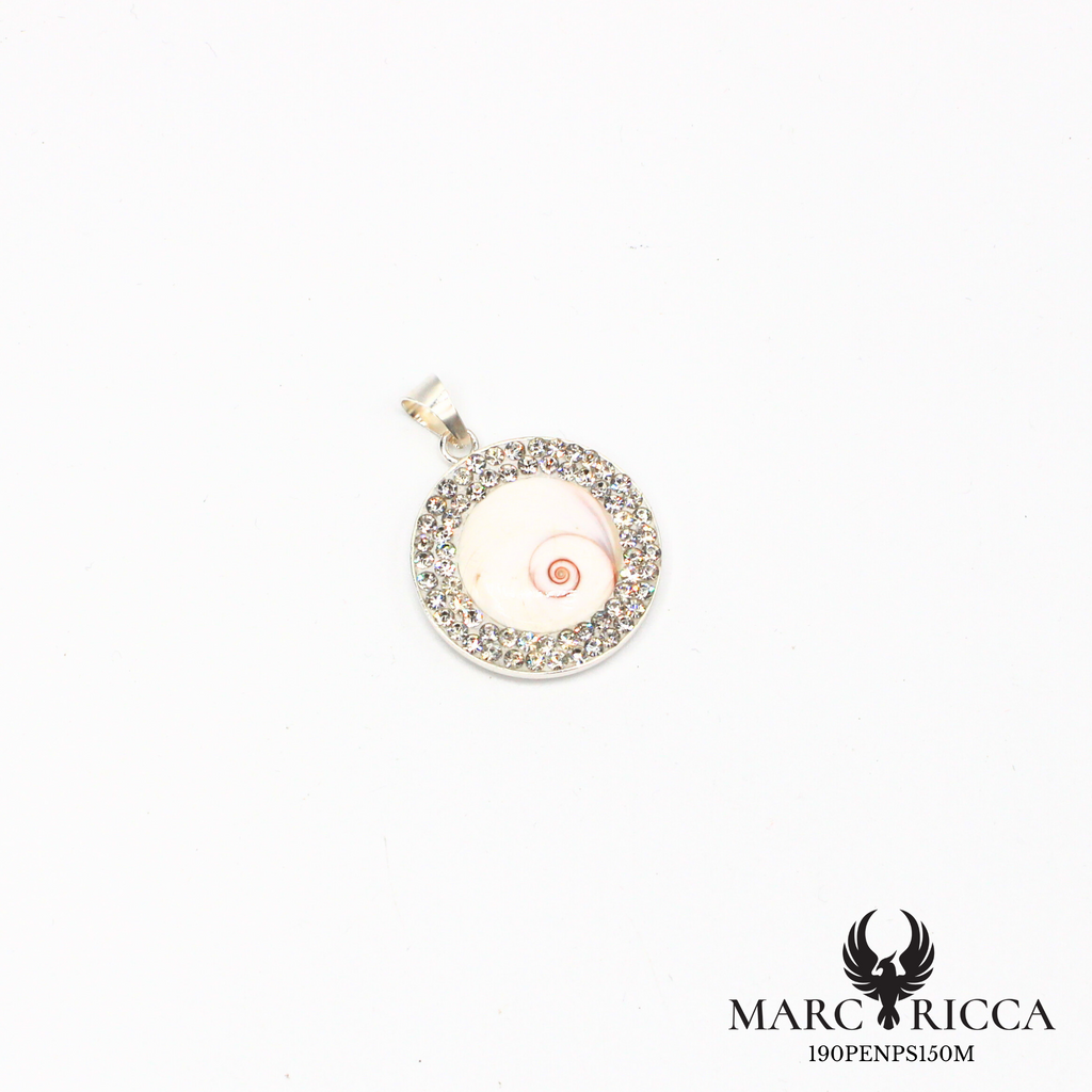 Pendentif Œil de Sainte Lucie en argent ou vermeil avec strass