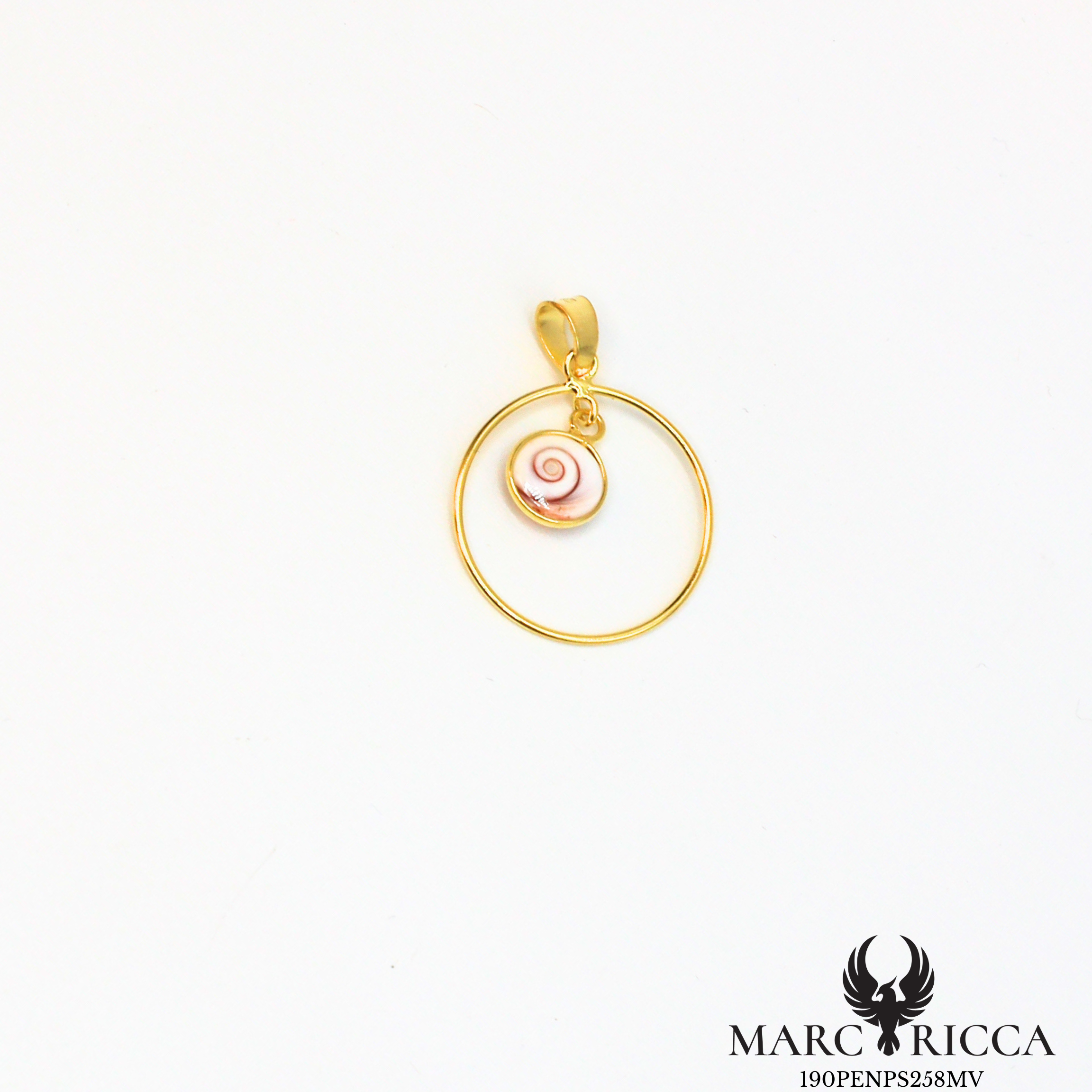 Pendentif cercle avec œil de Sainte Lucie