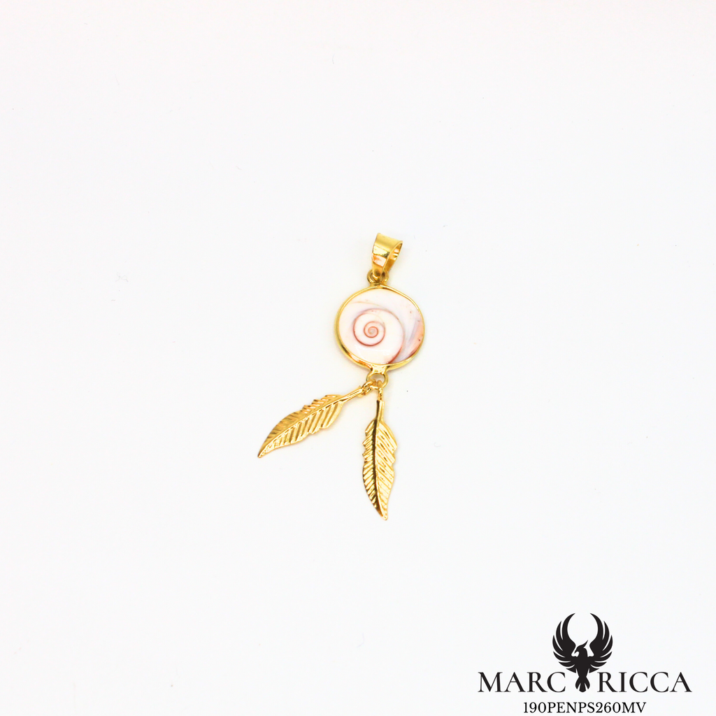 Pendentif bohème avec œil de Sainte Lucie en argent ou vermeil