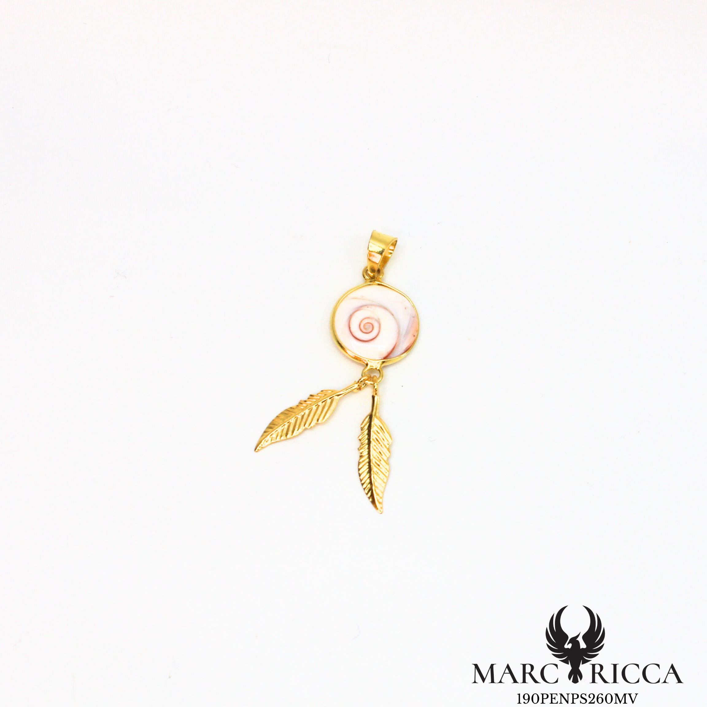 Pendentif bohème avec œil de Sainte Lucie en argent ou vermeil
