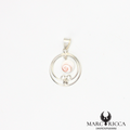 Pendentif cercle en argent œil de Sainte Lucie