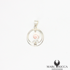 Pendentif cercle en argent œil de Sainte Lucie