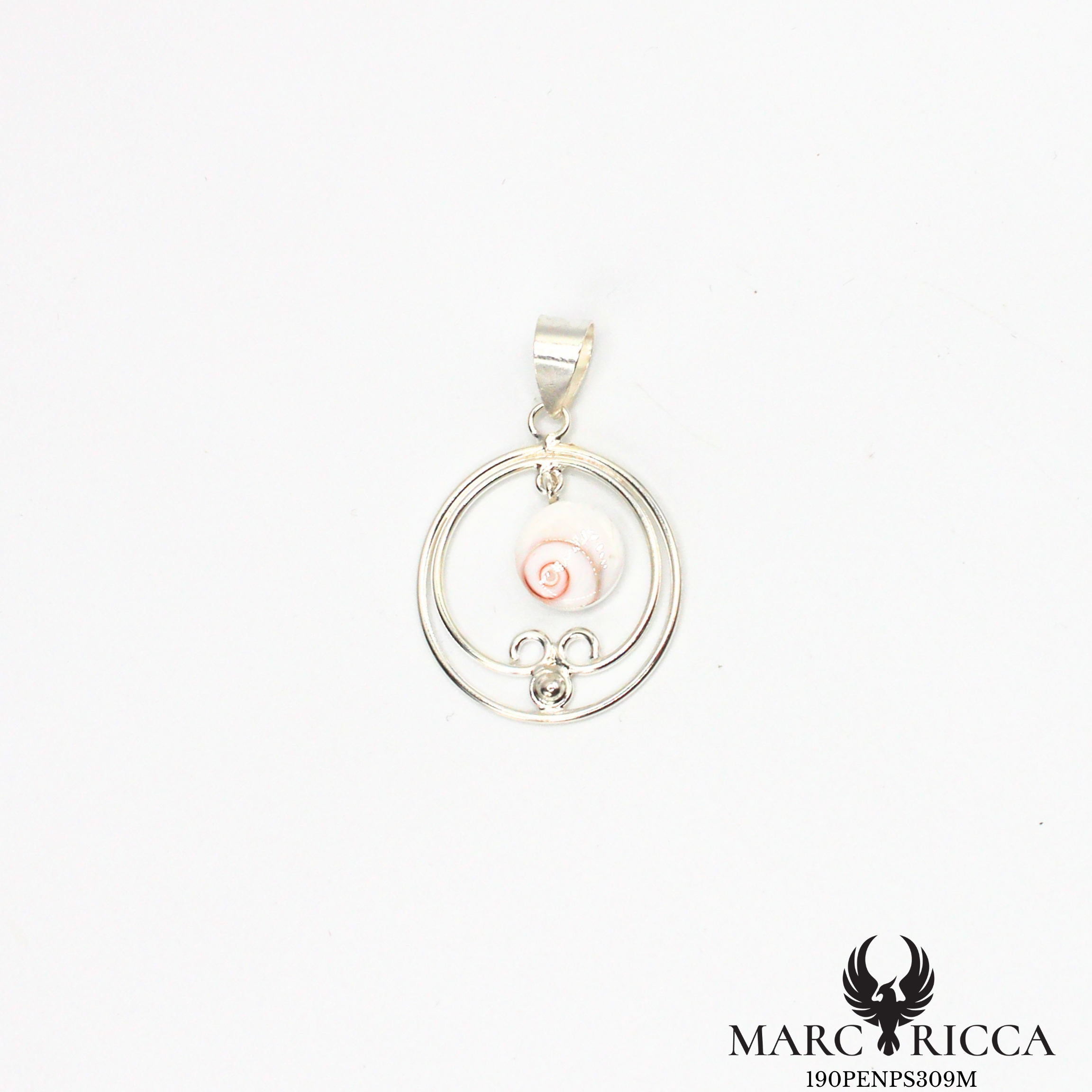 Pendentif cercle en argent œil de Sainte Lucie