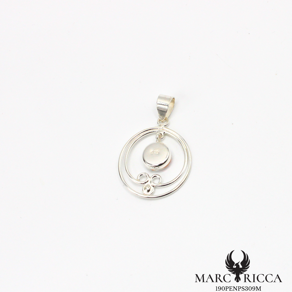 Pendentif cercle en argent œil de Sainte Lucie