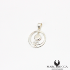 Pendentif cercle en argent œil de Sainte Lucie