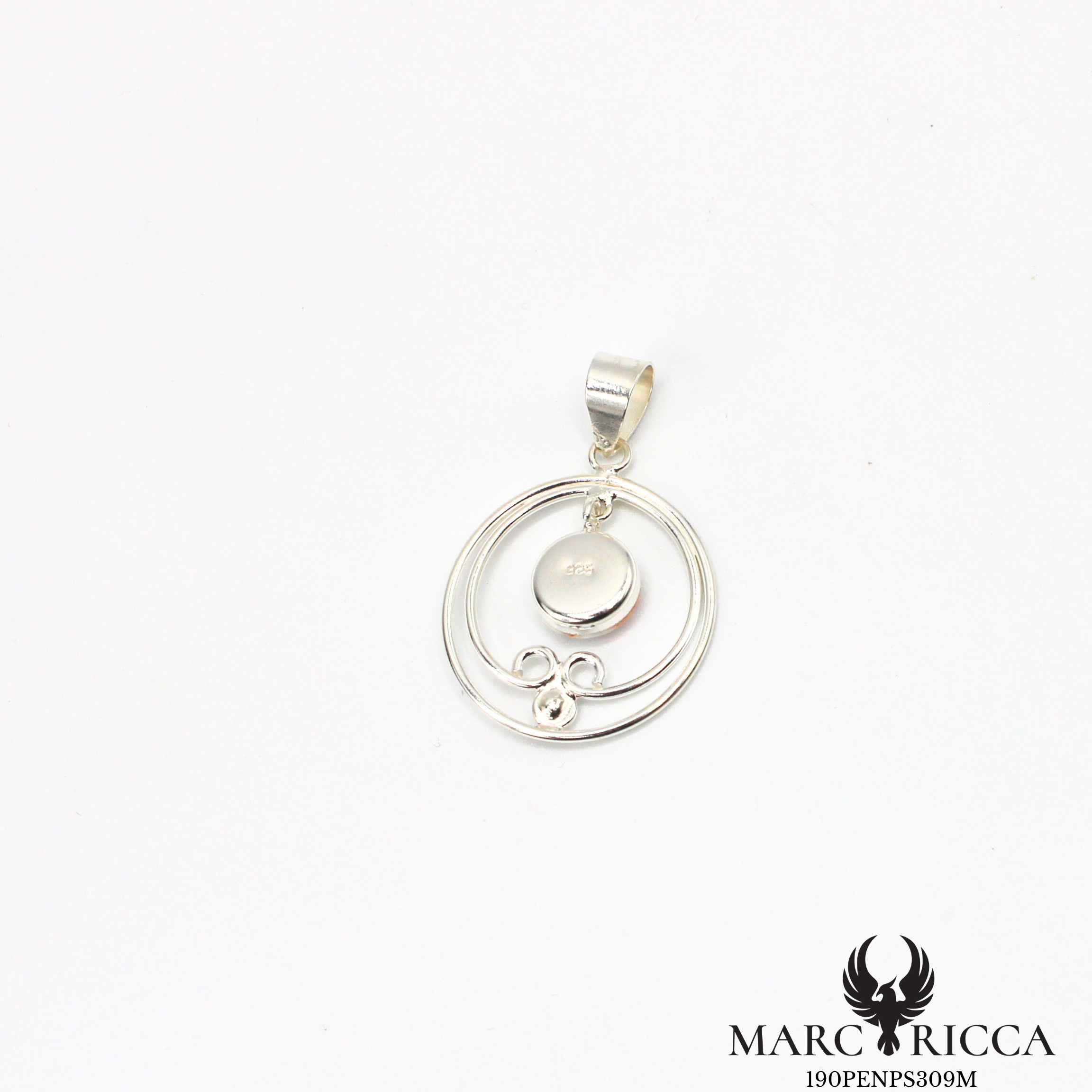 Pendentif cercle en argent œil de Sainte Lucie
