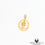Pendentif cercle en argent œil de Sainte Lucie