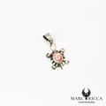 Pendentif tortue avec œil de Sainte Lucie en argent