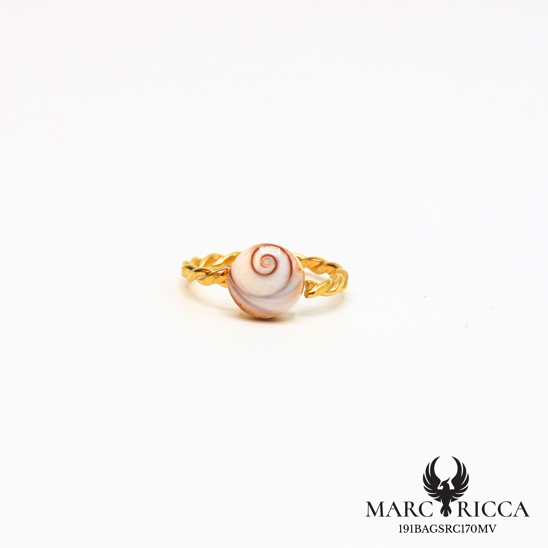 Bague Argent Œil Sainte Lucie Tressée