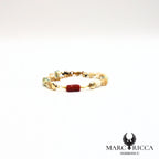 Bracelet nacre et corail en acier